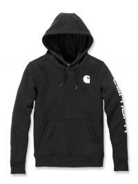 Carhartt Damen Logo Hoodie Schwarz